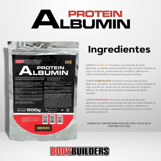 Kit 3x Albumina Albumin Protein 500g - Bodybuilders