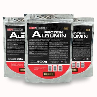 Kit 3x Albumina Albumin Protein 500g - Bodybuilders