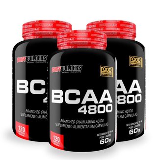 Kit 3x BCAA 4800 120 cáps - Bodybuilders