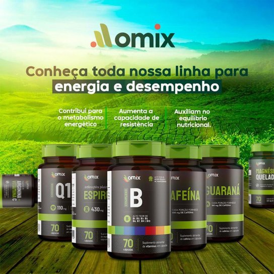 Kit 3x - Magnésio Quelato - 70 cápsulas - Omix