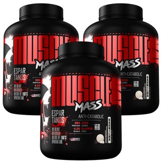 Kit 3x Muscle Mass Hipercalórico -  Espartanos
