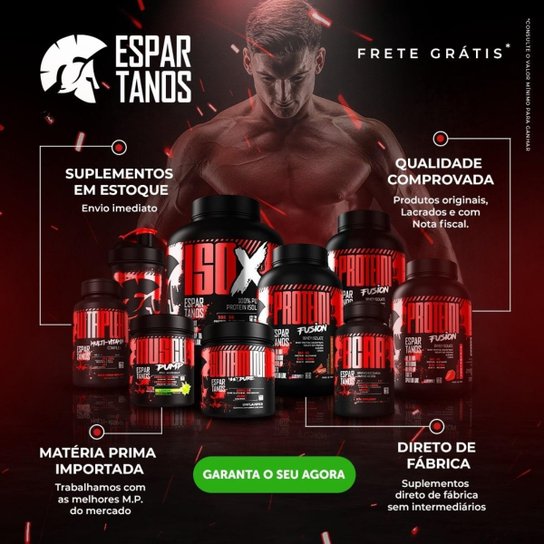 Kit 3x Pré Treino Muscle Pump Pre Workout 300g Espartanos