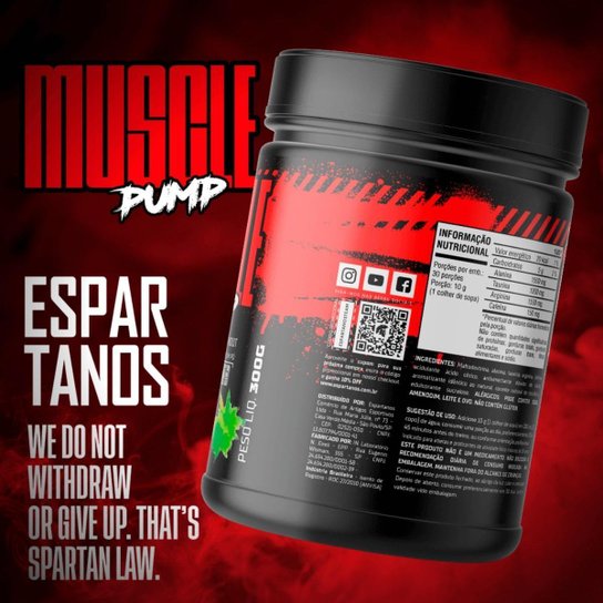 Kit 3x Pré Treino Muscle Pump Pre Workout 300g Espartanos