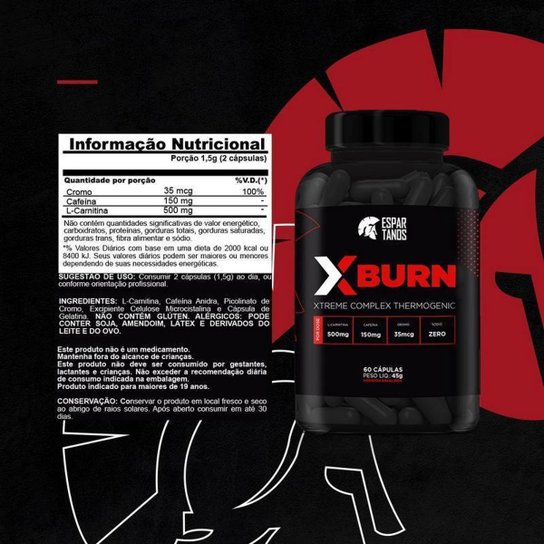 Kit 3x Termogênico X Burn Xtreme Complex 60 Cáps - Espartanos