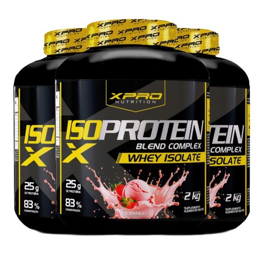Kit 3x Whey Iso Protein Isolado Complex Blend 2Kg - XPRO