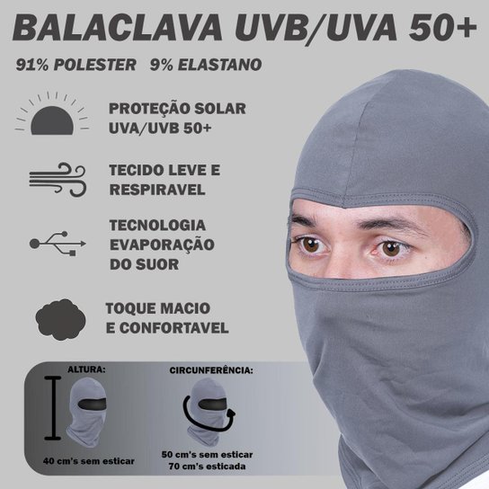 Kit 4 Balaclava Touca Ninja Toca Proteção Uv50+ Térmica