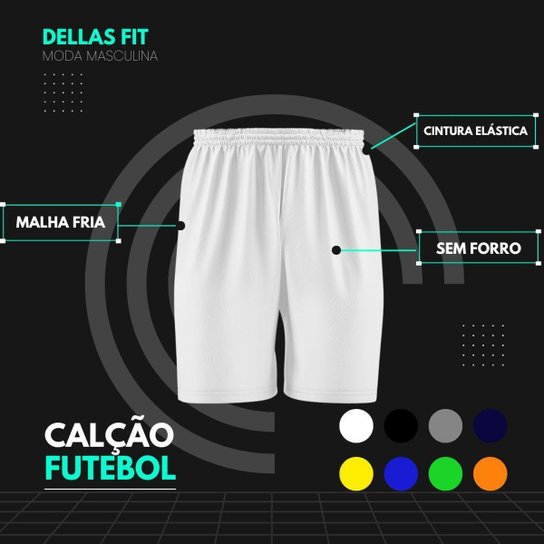 Kit 4 Calção Short Futebol Basquete Vôlei Bermuda Dry Treino Academia