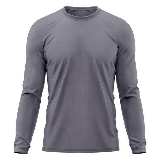 Kit 4 Camiseta Masculina Segunda Pele Proteção Solar UV Térmica Praia Manga Longa Blusa Camisa