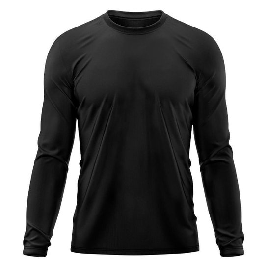 Kit 4 Camiseta Masculina Segunda Pele Proteção Solar UV Térmica Praia Manga Longa Blusa Camisa