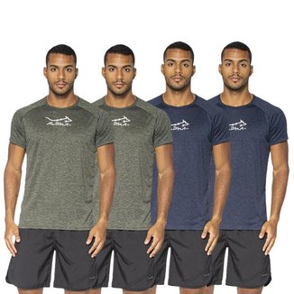 Kit 4 Camisetas Fluid Move Dry Alpha Co Masculina