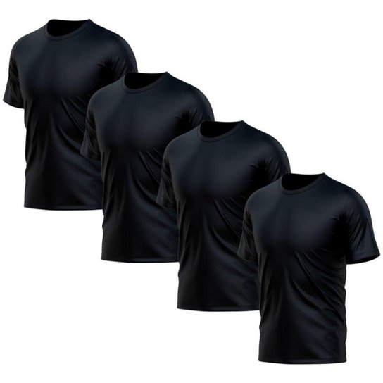 Kit 4 Camisetas Manga Curta Proteção Solar UV Piscina Praia