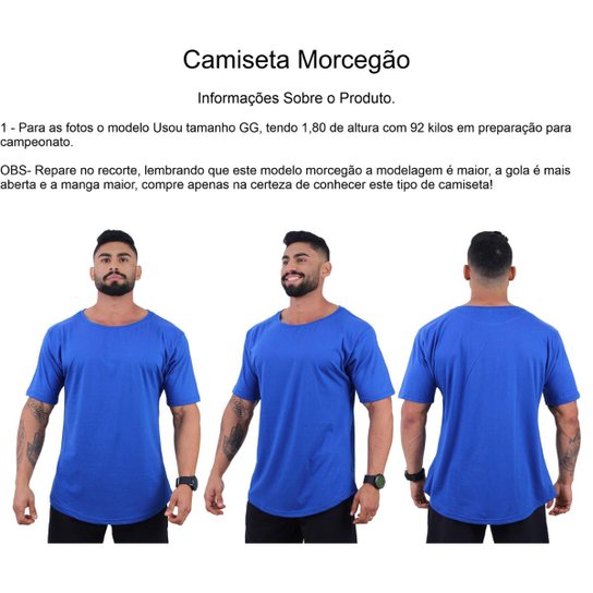 Kit 4 Camisetas Morcegão MXD Conceito Cores Lisa Sem Estampa Cor:;Tamanho:EG