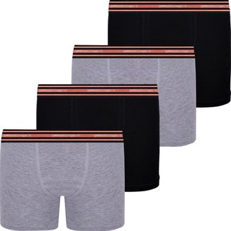 Kit 4 Cuecas Boxer Infantil Lupo Cueca Box Menino Masculina Algodão Original 141