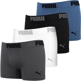 Kit 4 Cuecas Boxer Puma Masculina Cueca Box Microfibra Sem Costura Original
