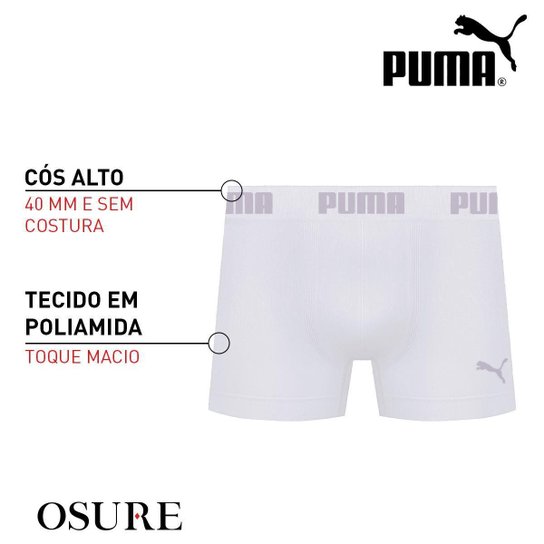 Kit 4 Cuecas Boxer Puma Masculina Cueca Box Microfibra Sem Costura Original