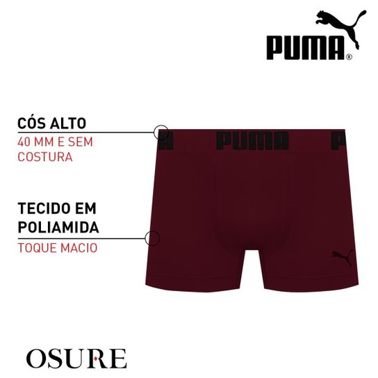 Kit 4 Cuecas Boxer Puma Masculina Cueca Box Microfibra Sem Costura Original