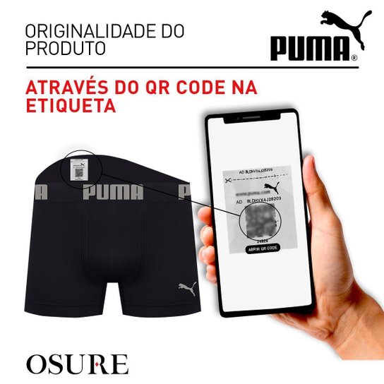 Kit 4 Cuecas Boxer Puma Masculina Cueca Box Microfibra Sem Costura Original