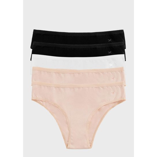 Kit 5 Calcinhas Básicas Biquíni