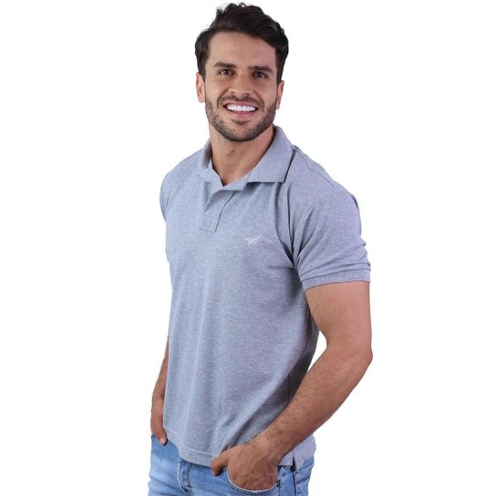 Kit 5 Camisa Polo Envoy Tecido Piquet Básica Masculina