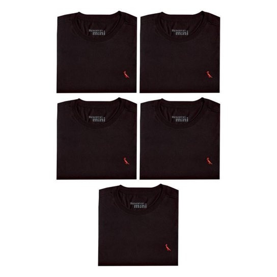 Kit 5 Camisetas Brasa Pica Pau Bordado Reserva Mini