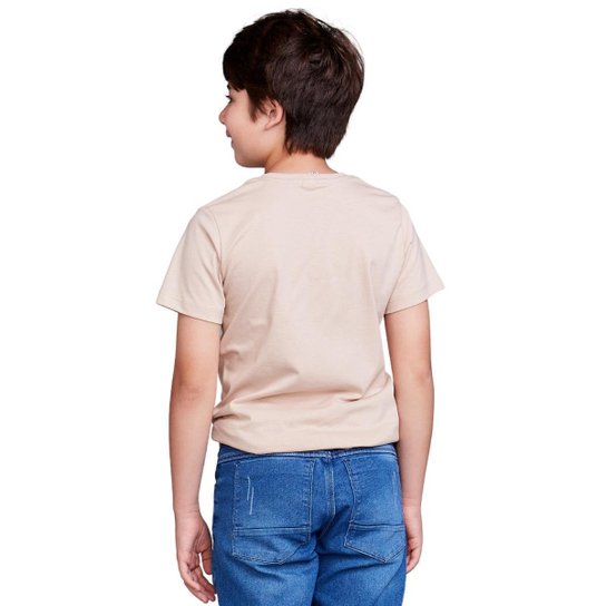 Kit 5 Camisetas Infantil Básica Manga Curta Algodão