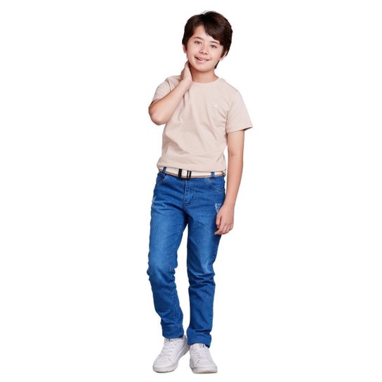 Kit 5 Camisetas Infantil Básica Manga Curta Algodão