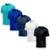 Kit 5 Camisetas Manga Curta Proteção Solar UV Piscina Praia - Preto+Branco