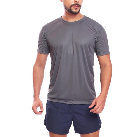 Kit 5 Camisetas Masculina Dry Manga Curta Proteção UV Slim Fit Básica Academia Treino Fitness