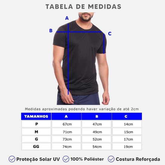 Kit 5 Camisetas Masculina Dry Manga Curta Proteção UV Slim Fit Básica Academia Treino Fitness