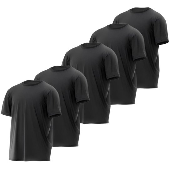 Kit 5 Camisetas Masculinas Tecnologia Dry Proteção Solar Térmica Anti Suor Academia Treino