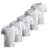 Kit 5 Camisetas Masculinas Tecnologia Dry Proteção Solar Térmica Anti Suor Academia Treino - Branco