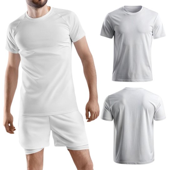 Kit 5 Camisetas Masculinas Tecnologia Dry Proteção Solar Térmica Anti Suor Academia Treino