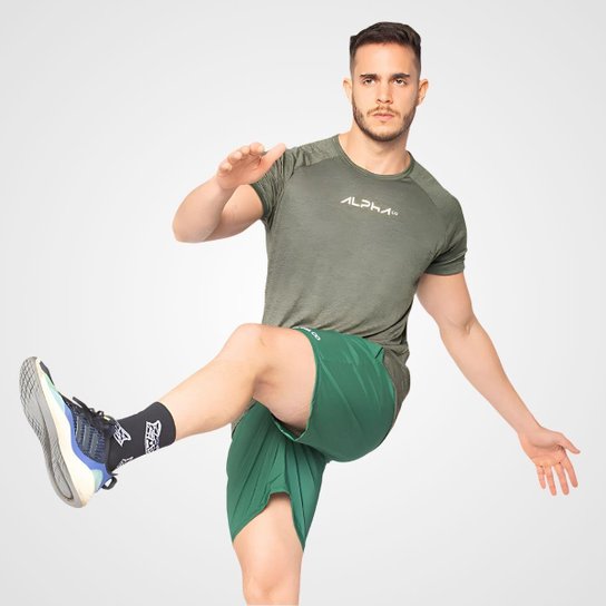 Kit 5 Camisetas New Fluid Mescla Dry Alpha Co Masculina