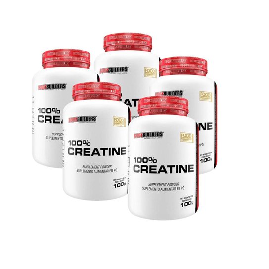 Kit 5x Creatina Monohidratada 100% Pura 100g - Bodybuilders