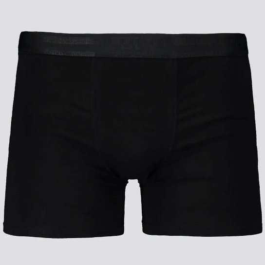 Kit 6 Cuecas Boxer Lupo Elastic Soft Preta