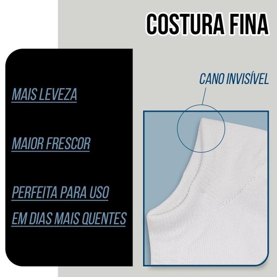 Kit 6 Pares Meias Algodão Cano Baixo Curto Soquete Sport Feminina Masculina Atacado