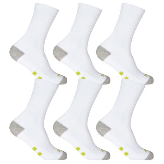 Kit 6 Pares Meias Cano Alto Longo 25cm Algodão Meia P/ Academia Esportiva Masculina Feminina Sport