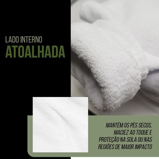 Kit 6 Pares Meias Cano Alto Longo 25cm Algodão Meia P/ Academia Esportiva Masculina Feminina Sport