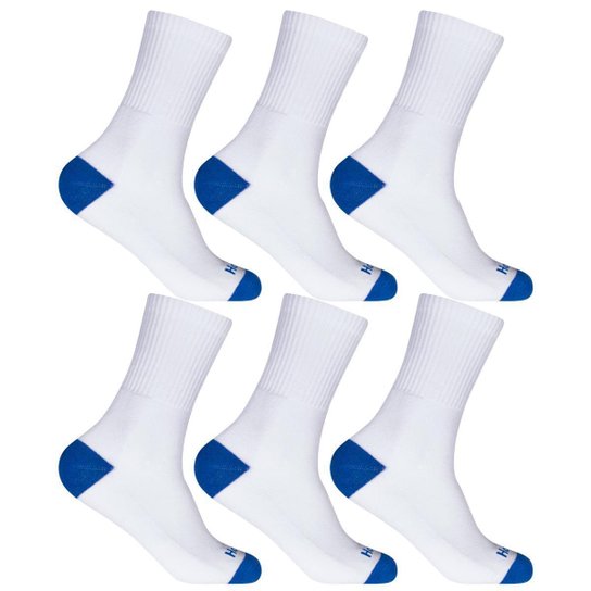 Kit 6 Pares Meias Cano Alto Longo 25cm Algodão Meia P/ Academia Esportiva Masculina Feminina Sport