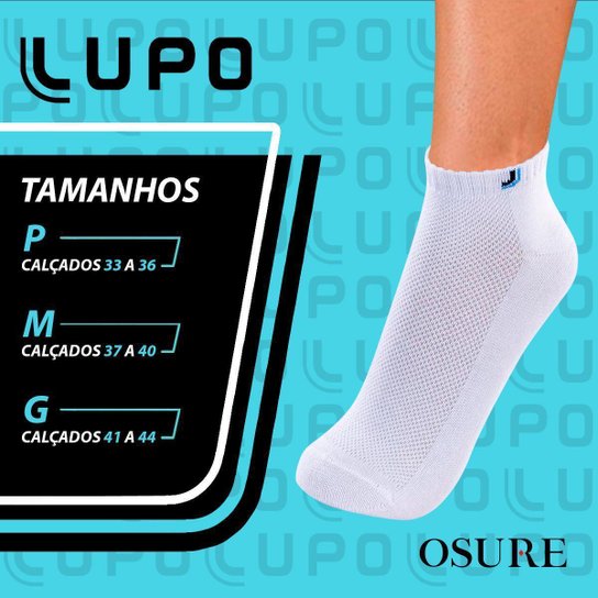 Kit 6 Pares Meias Lupo Algodão Masculina Meia Feminina Cano Curto Baixo Soquete Original