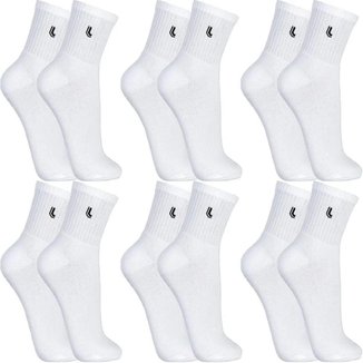 Kit 6 Pares Meias Lupo Masculina Algodão Meia Cano Médio Atacado Academia Esportiva