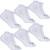 Kit 6 Pares Meias Soquete Algodão Masculina Feminina Cano Curto Baixo Sport Atacado - Branco