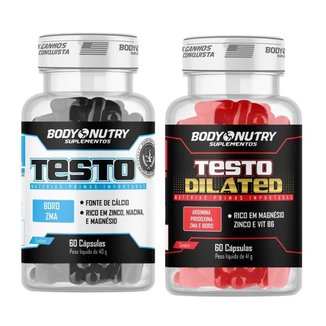 Kit Alta Performance Para Atletas, ZMA, 60 cápsulas, ZMA Dilated c ARGININA, Body Nutry Suplemen