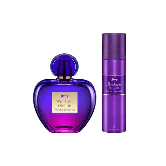 Kit Banderas Her Secret Desire Edt Perf Fem 80Ml + Deo 150Ml