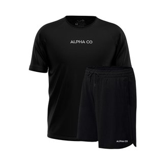 Kit  Bermuda+Camiseta Dry Fitness Academia Alpha Co
