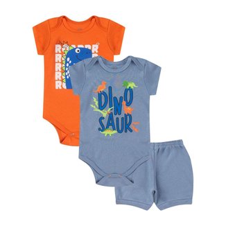 Kit Body Infantil Kappes Curto 3 Peças Feminino