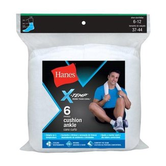 Kit c/ 6 Meias Hanes Cano Curto