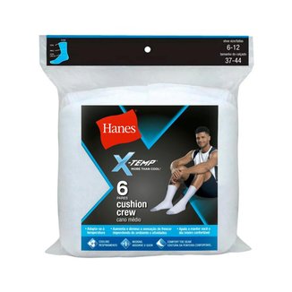Kit c/ 6 Meias Hanes Cano Médio