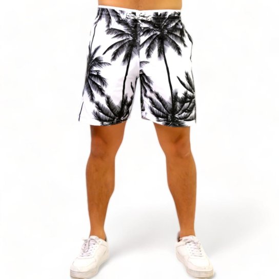 KIT c/2 Shorts Bermuda Tactel Praia Muricinho Masculina COQUEIRO 2 704