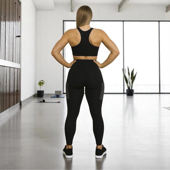 Kit c/3 Calça Fitness Casual Legging Leg Treino Bolso NTR 143